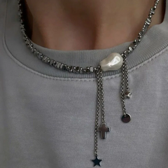Elegant Irregular CCB &Pink Stone Beads Chain Heart Pendant Necklace For Women Choker Dinner Party Valentine's Jewelry N0498   4.4   266 Reviews   ౹   3,000+ sold